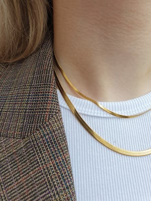 Pozłacany łańcuszek żmijka Snake 50 cm