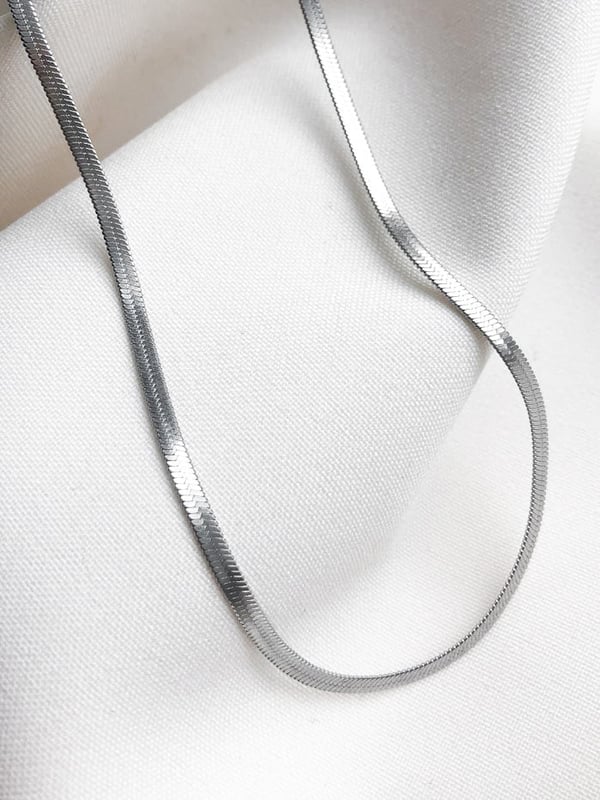 Srebrny łańcuszek żmijka Snake 40 cm