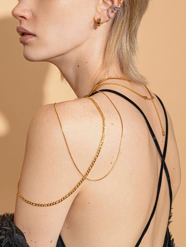 Pozłacany łańcuszek Figaro