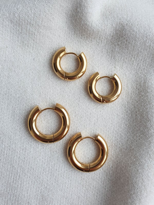 Kolczyki pozłacane Bold Hoop XL