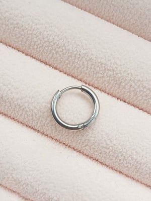 Srebrny kolczyk koło Simple 10 mm - 1 szt.