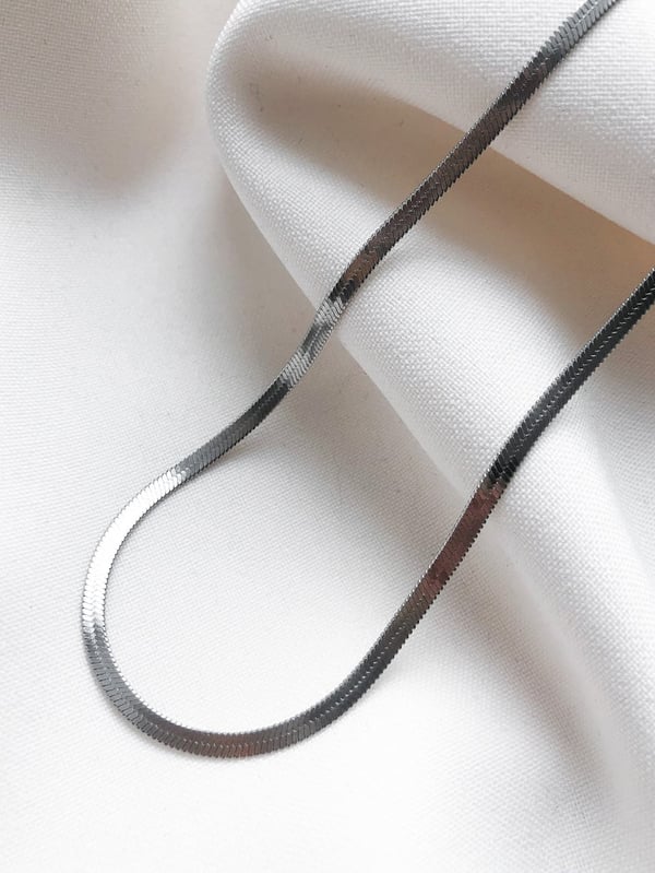 Srebrny łańcuszek żmijka Snake 40 cm