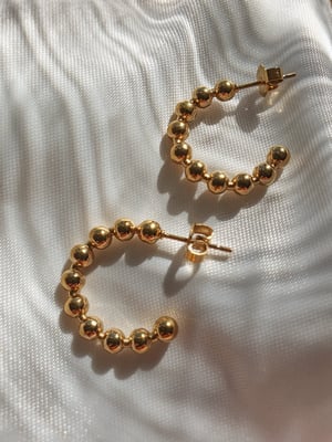 Kolczyki Pozłacane Bubble Hoop