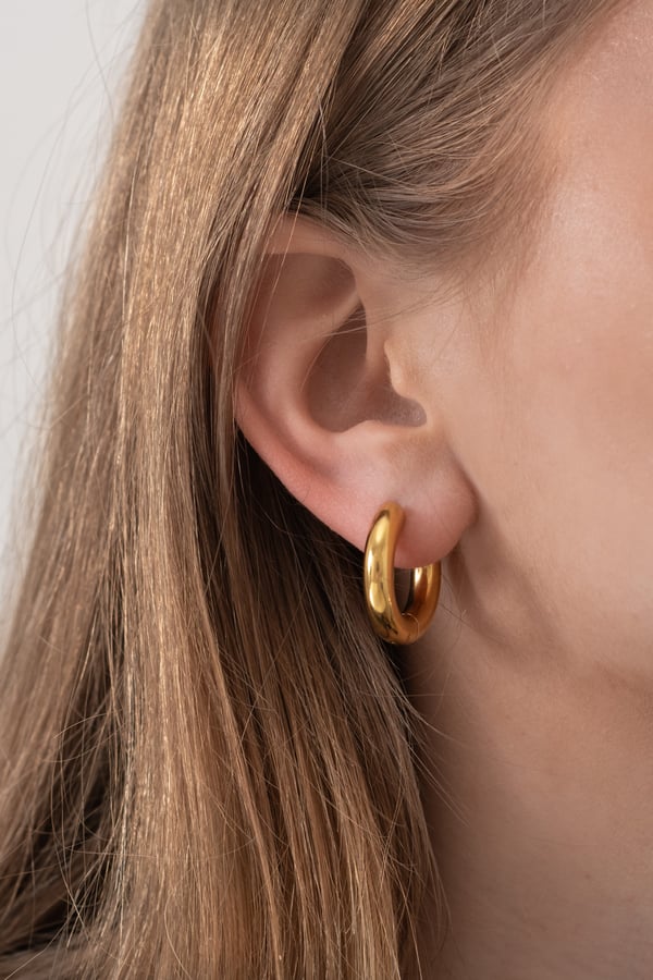 Pozłacane kolczyki koła Bold Hoop XL