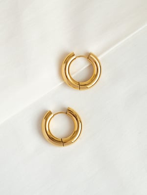 Pozłacane kolczyki koła Bold Hoop XL