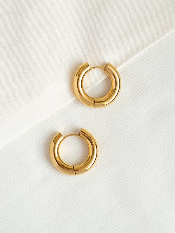 Pozłacane kolczyki koła Bold Hoop XL