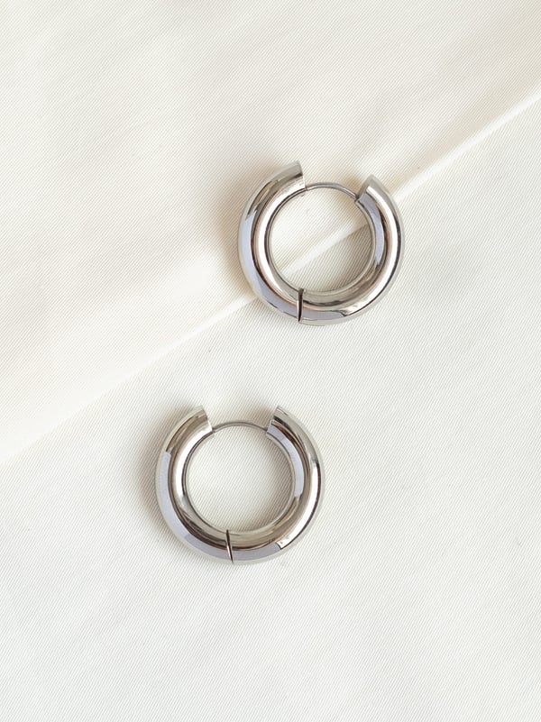 Srebrne kolczyki koła Bold Hoop XL