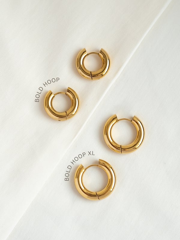 Pozłacane kolczyki koła Bold Hoop XL